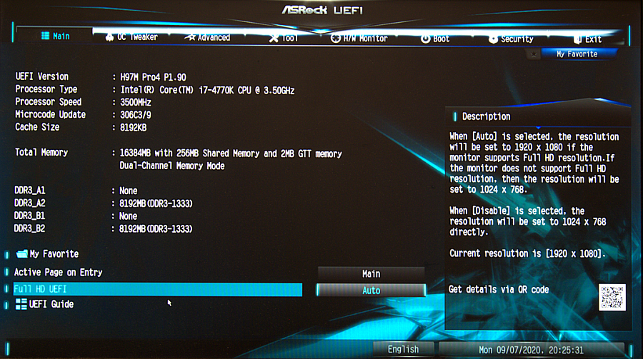 UEFI setup