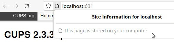 Opening a local web page with the loopback device