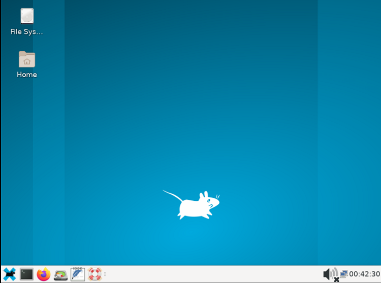 The SystemRescue Xfce4 desktop environment.