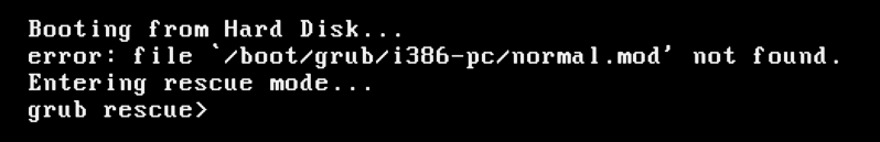 The GRUB rescue shell