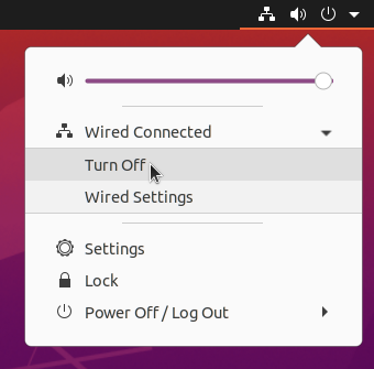 Disconnecting from the network.