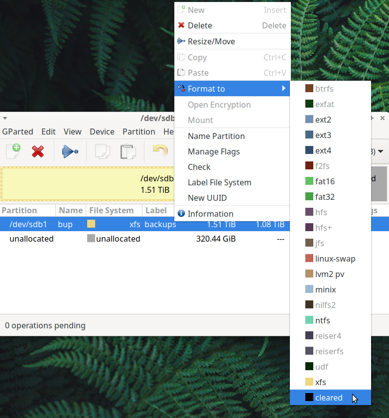 Deleting a filesystem