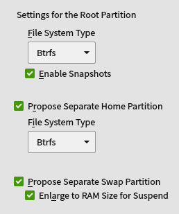 Create home partition