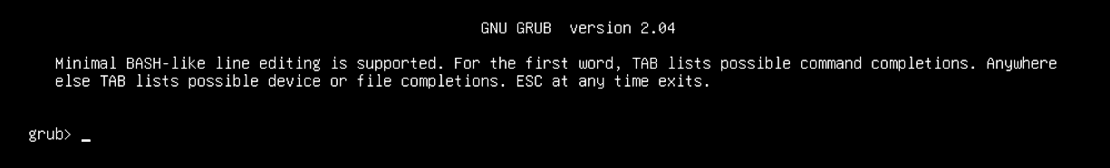 The GRUB command shell