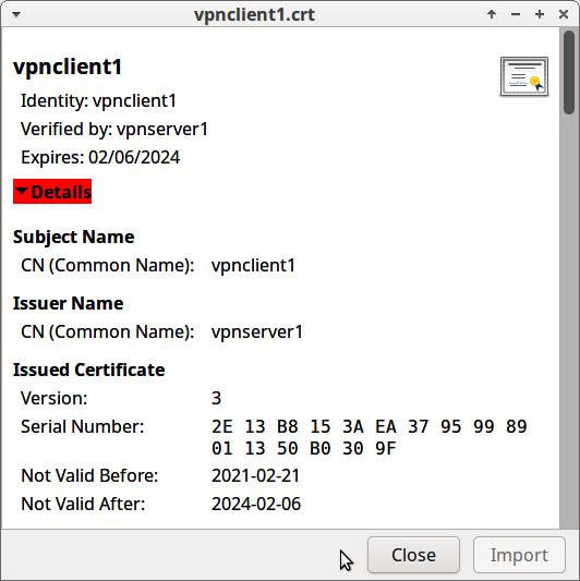 Viewing a signed certificate