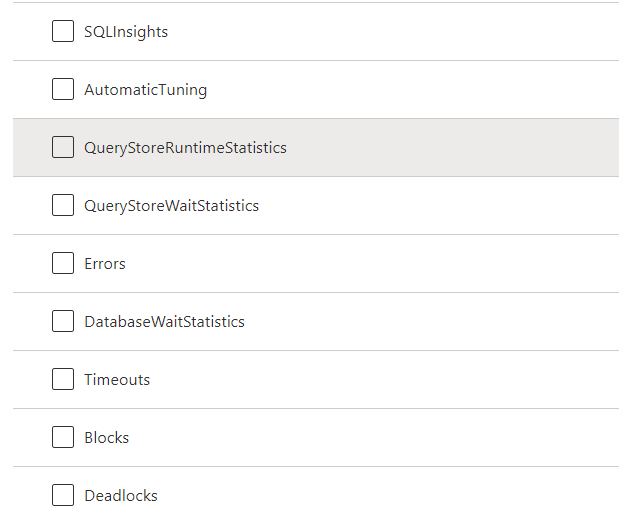 Figure 3.19 – Azure SQL diagnostic logs