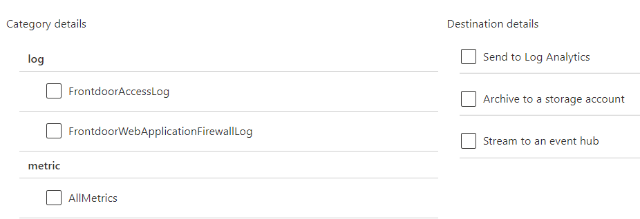 Figure 3.21 – Sending diagnostic logs to a target repository