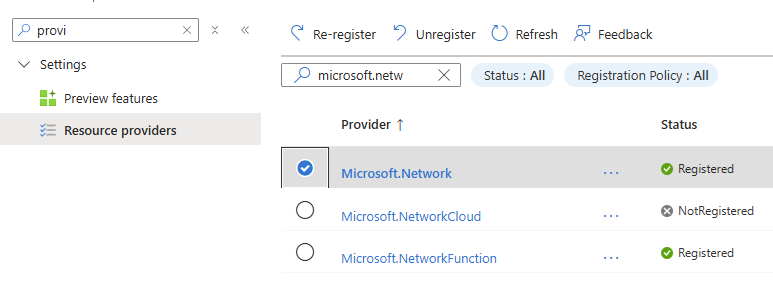 Figure 3.35 – Enabling resource providers