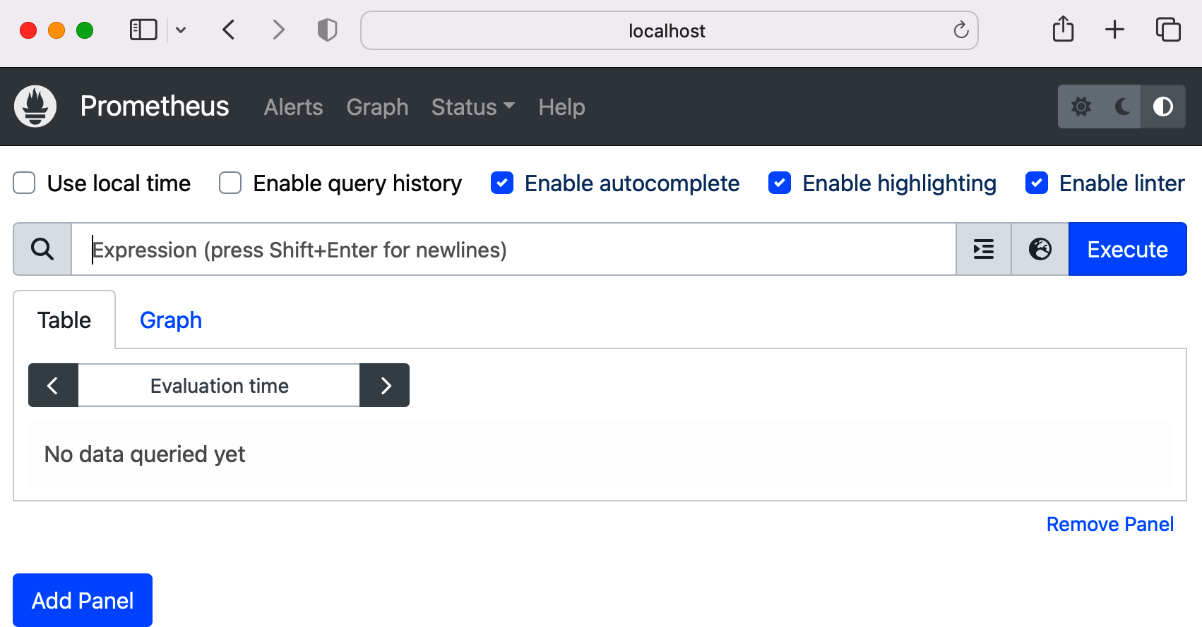 prometheus dashboard