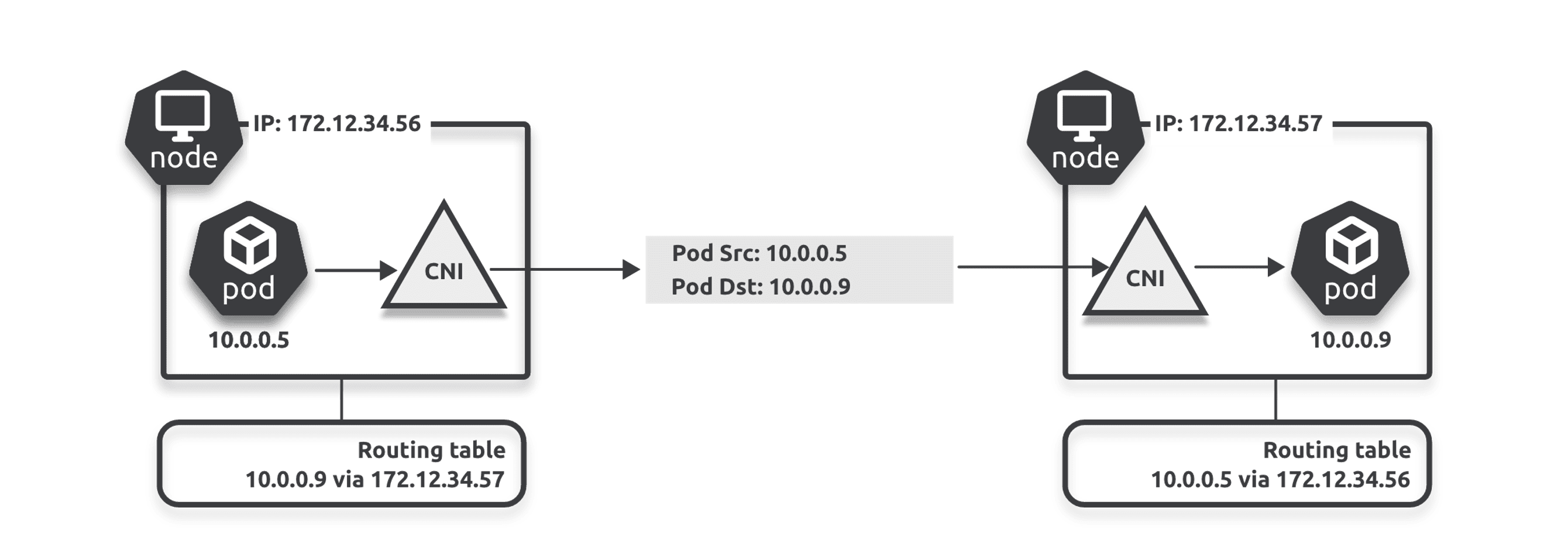 Figure 17.6 - No encapsulation on BGP network