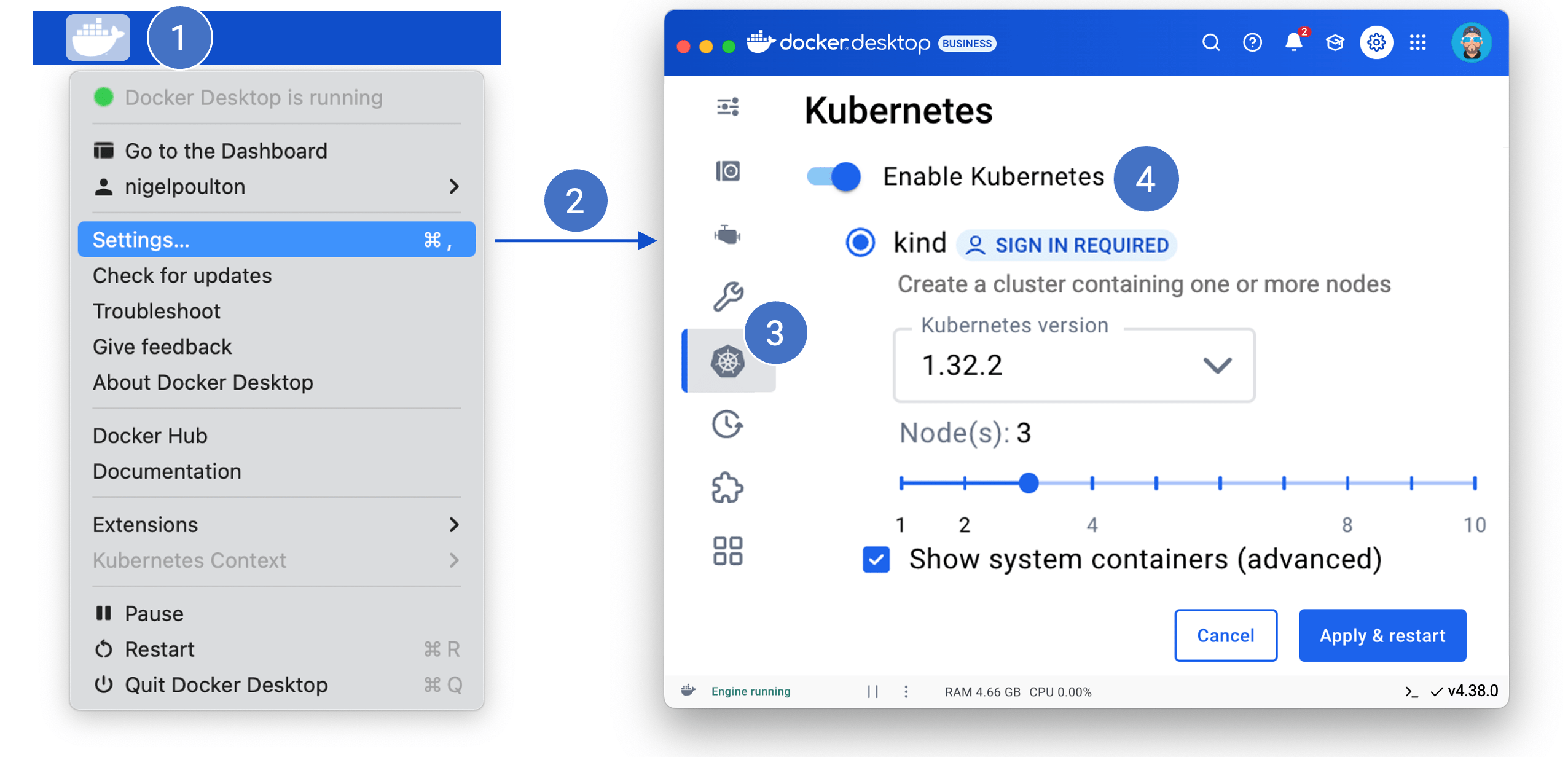 Figure 3.1 - Docker Desktop Kubernetes configuration
