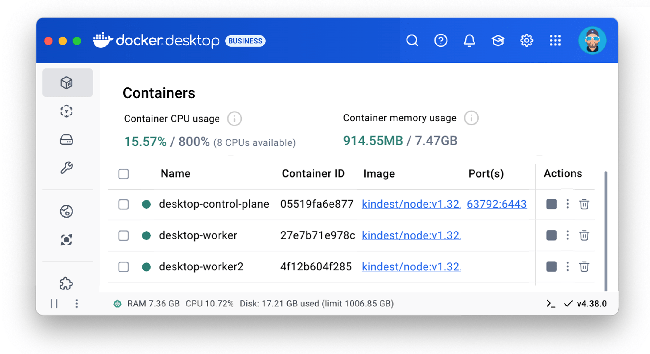 Figure 3.2 - Cluster nodes as containers