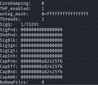 Figure 5.1 – Listing capabilities from a process
