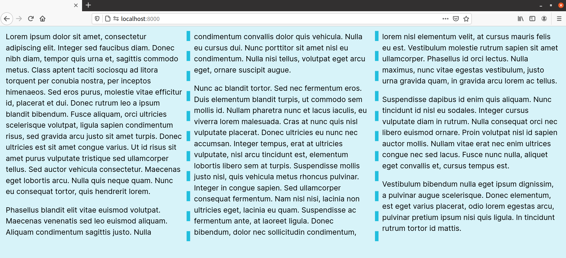 Adding a column rule