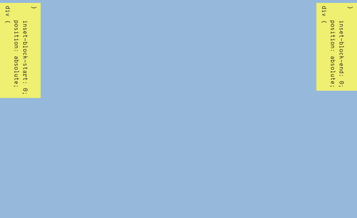 Using inset-block-start and inset-block-end with a vertical writing mode