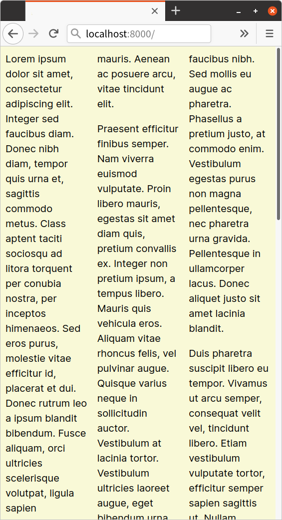 Three columns at 355 pixels wide