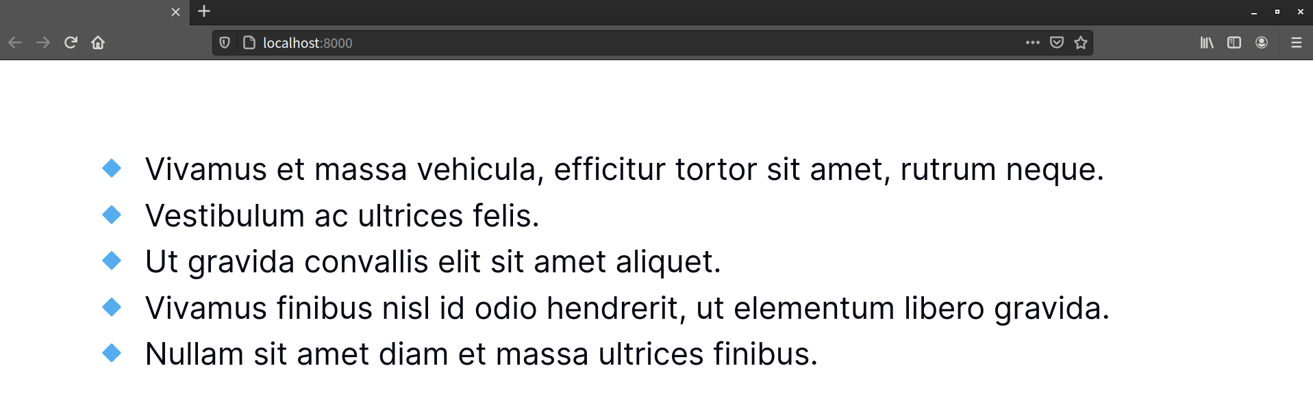 Firefox 90, which supports the ::marker element, displays the value of the content attribute, despite the inclusion of a list-style value
