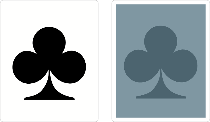 The same cards after being rotated 180 degrees