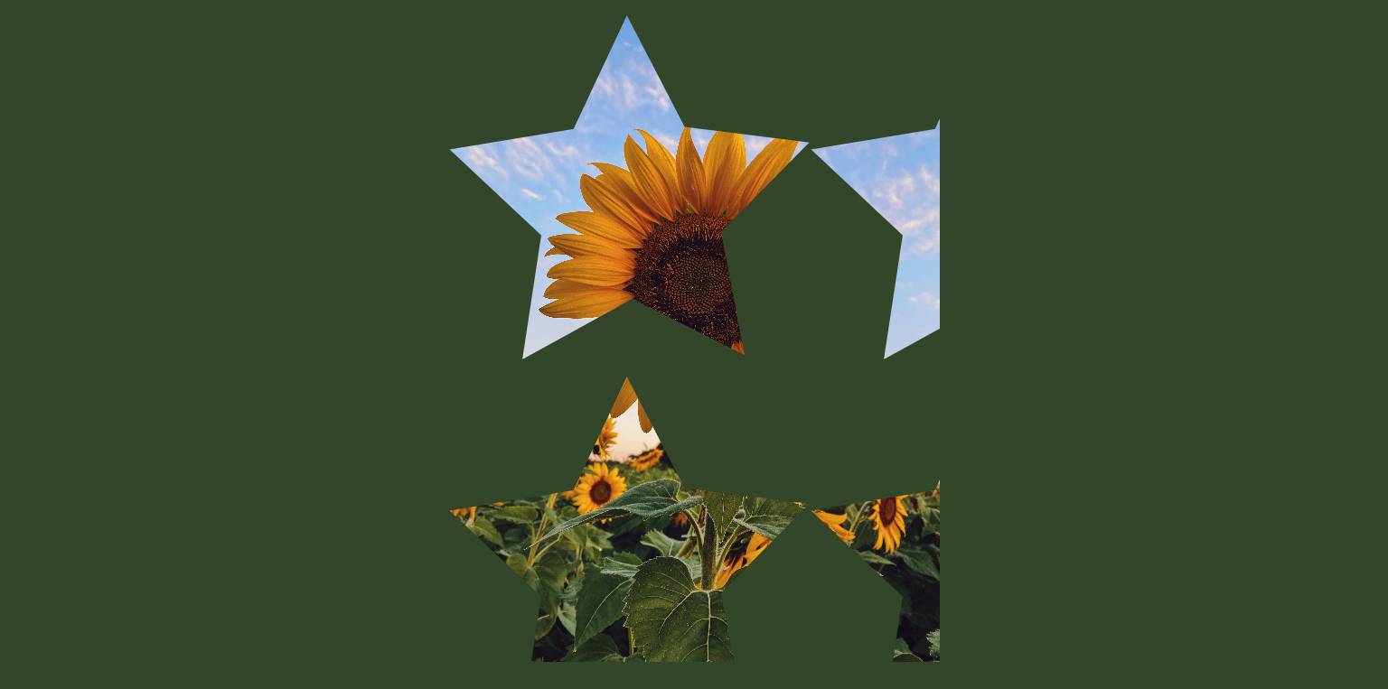 Filled areas of a mask image reveal the layer below it, while transparent areas hide it