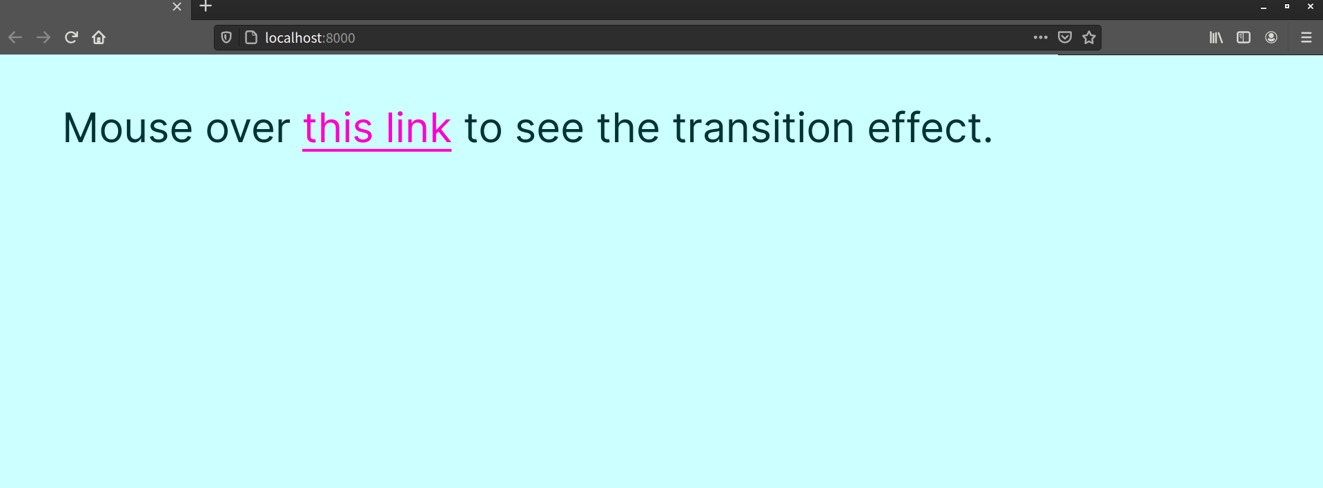 Once the transition has completed