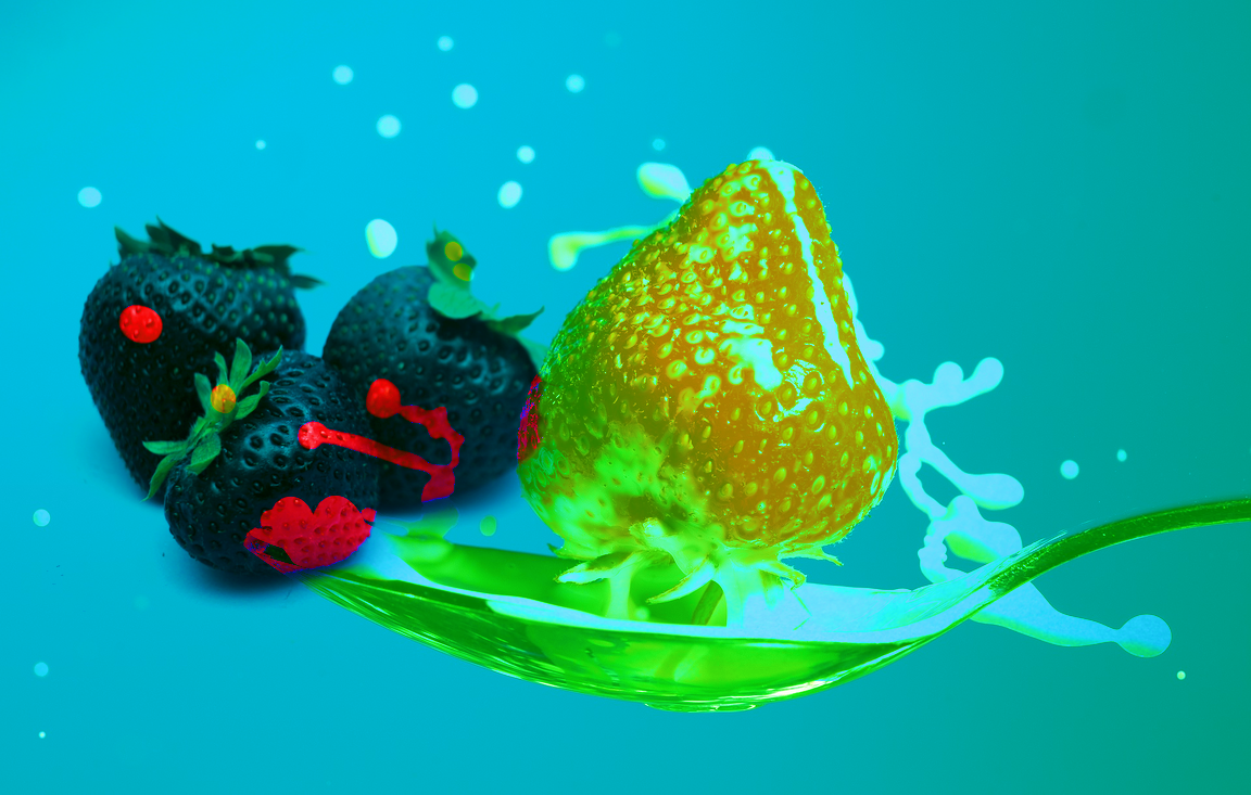 The background-blend-mode property also blends with the background color if one has been set