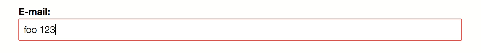 An email field in the :invalid state