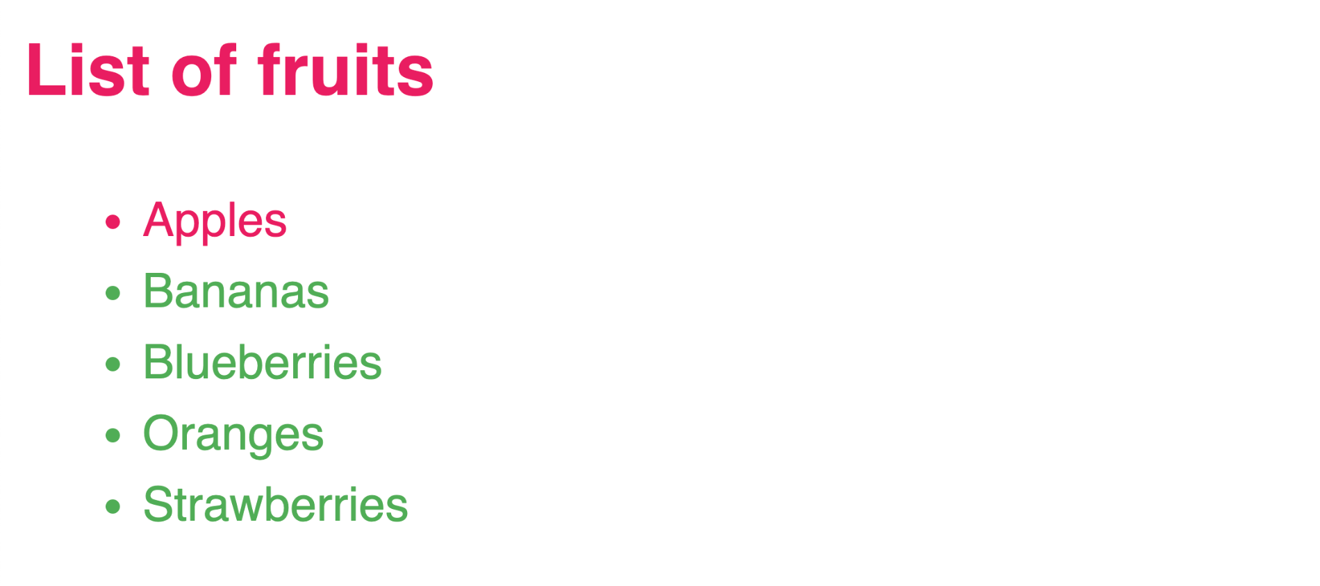 Using :first-child by itself matches more elements than we want