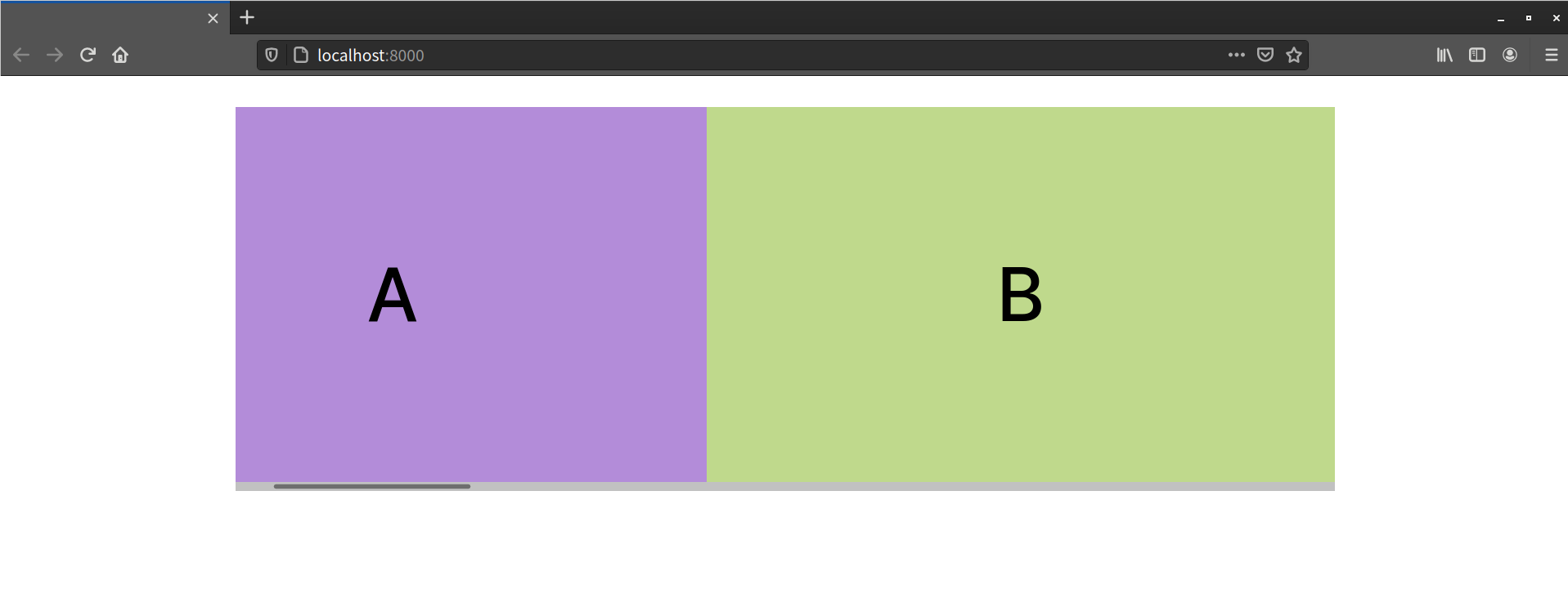 The scroll has ended with the child element’s right edge aligned with the right edge of the container