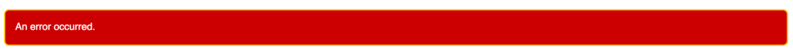 The visual effect of using .message.error as a selector