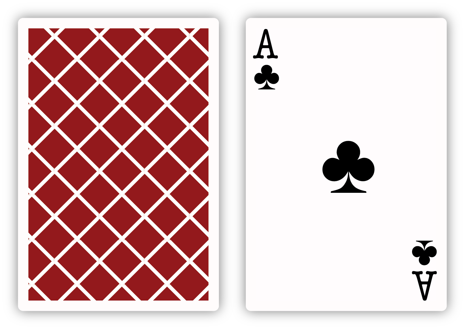 With cards, we only want to see one side at a time