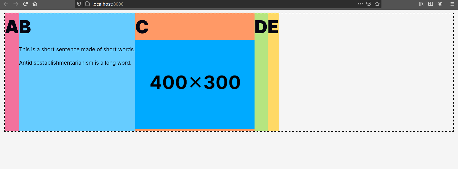 Colored boxes ordered horizontally and vertically, with some text