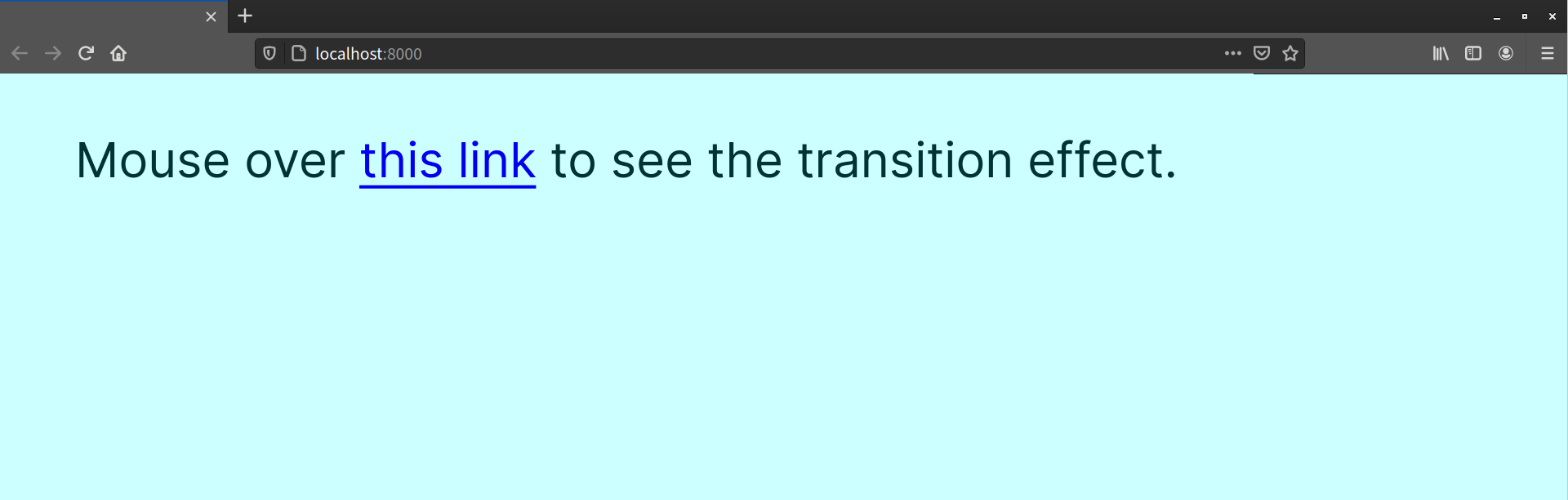 A basic HTML page with a link