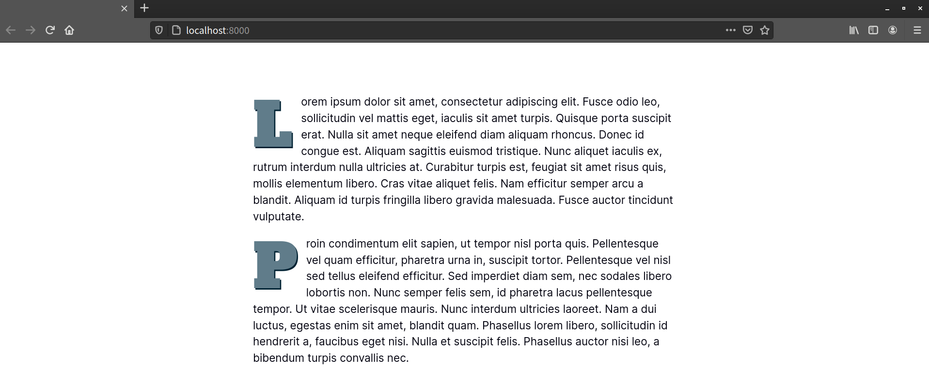 Creating a drop capital with ::first-letter