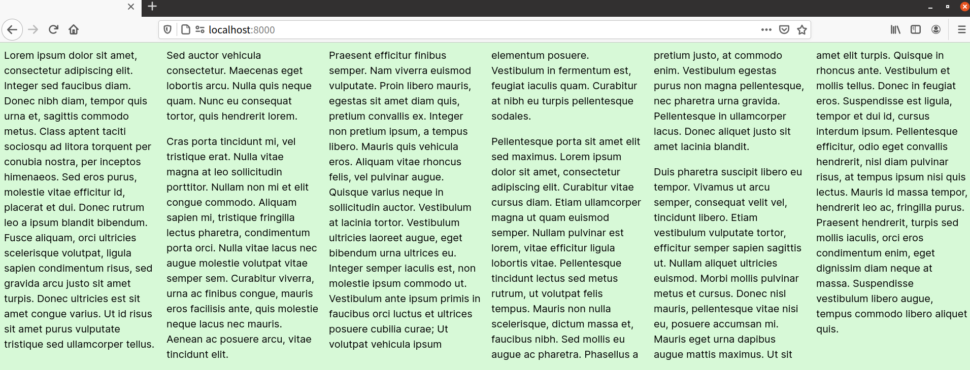 Our layout becomes four columns when the container is 1920 pixels wide