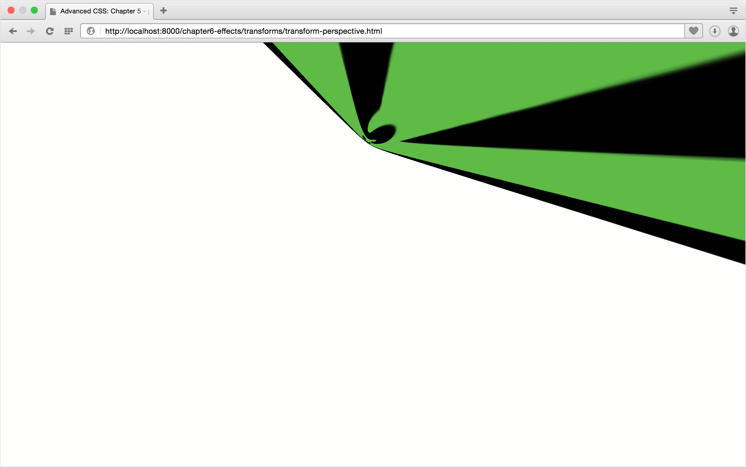 Exaggerated foreshortening