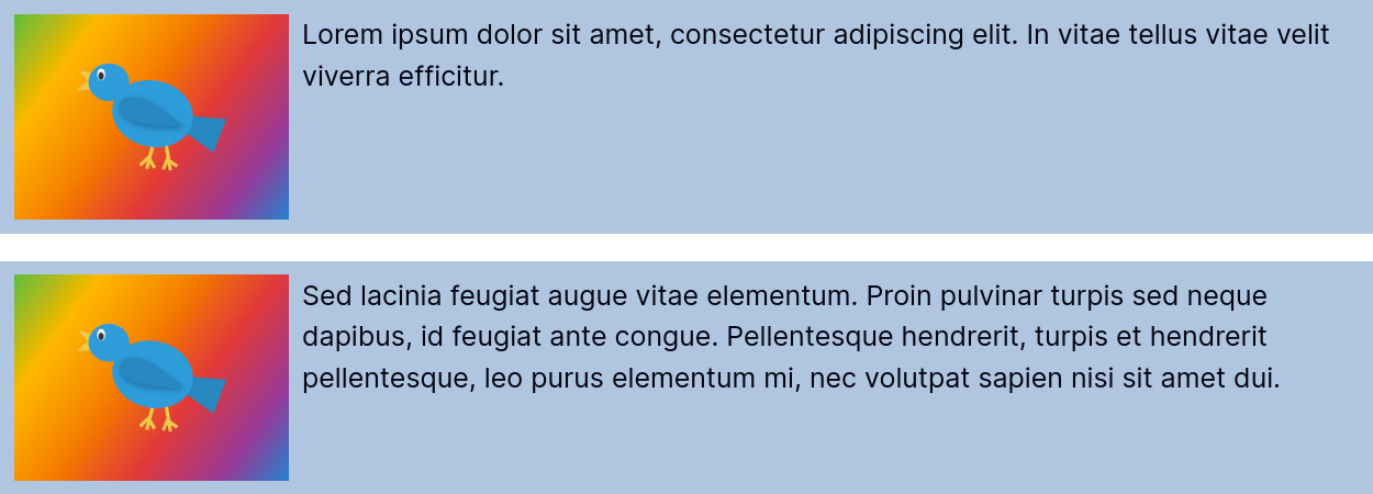 Thanks to display: flow-root, both containers wrap around their contents