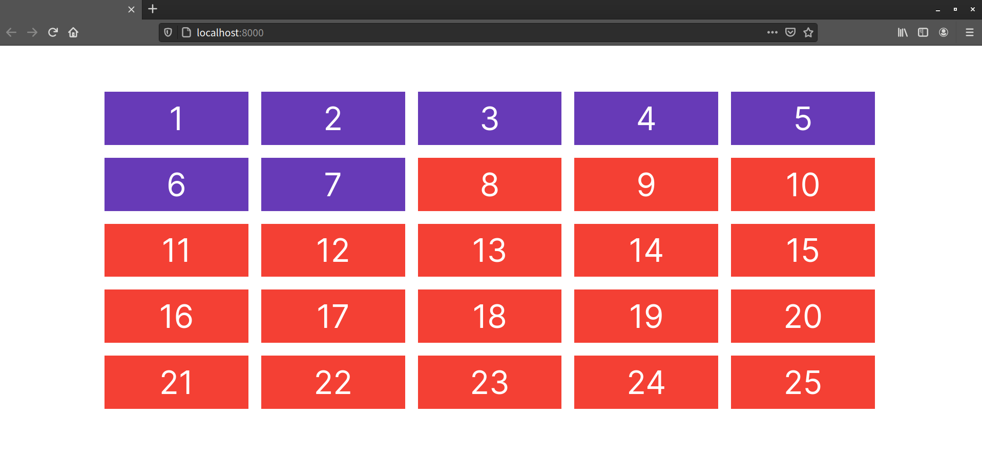 Using the step An+B microsyntax to select items 8 through 20