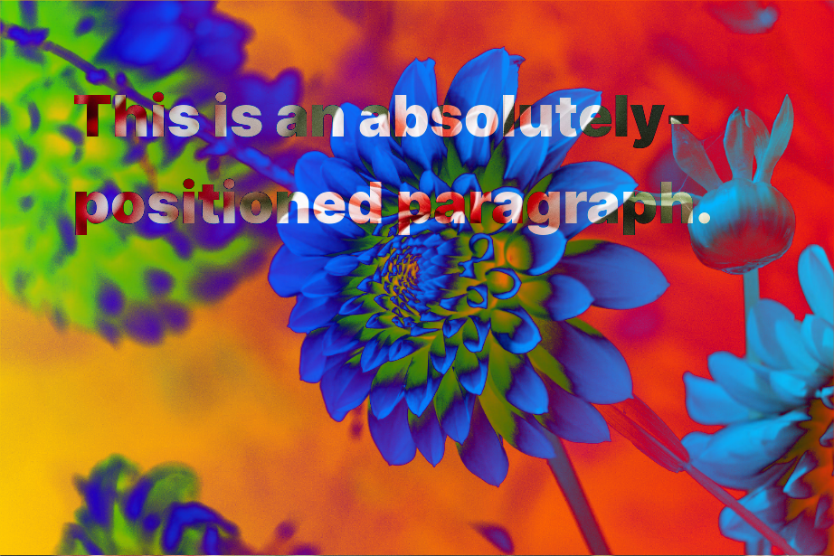 The photograph, text, and background of its parent have blended