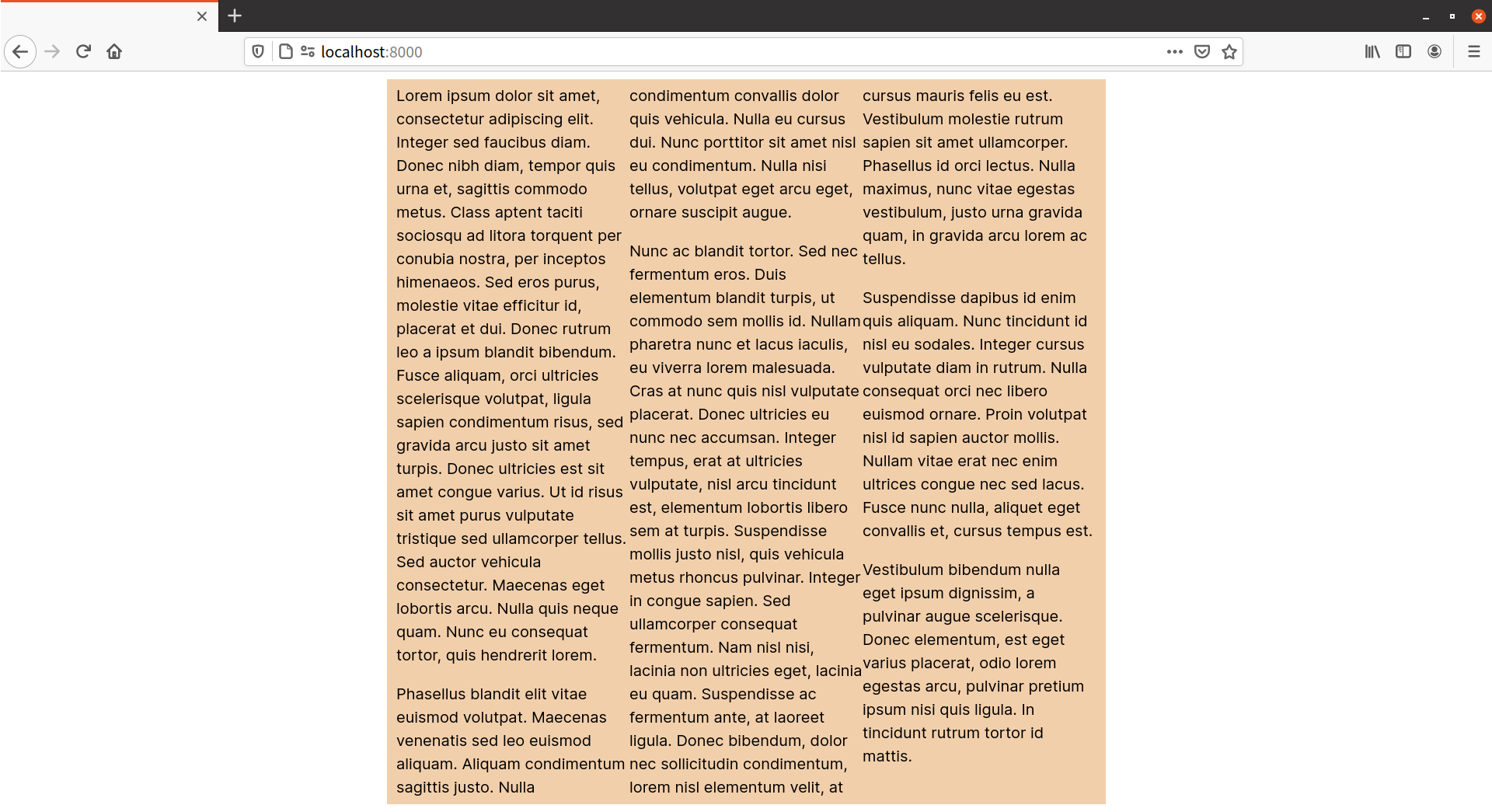 Three 15em wide columns fit inside a 45em wide container with column-gap: 0
