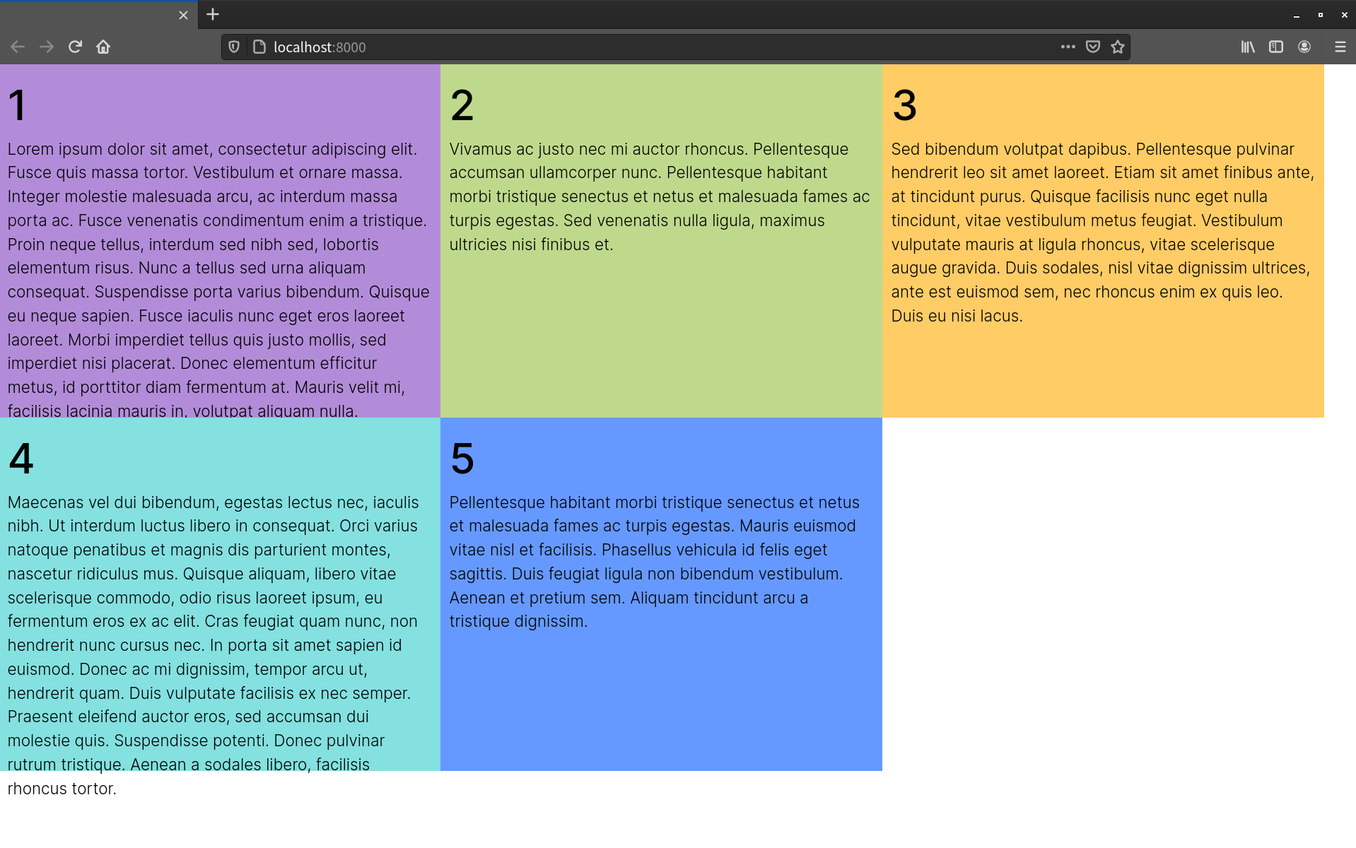 Using floated elements to create a grid, where each element has a fixed height