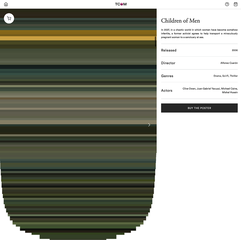 Color palette of greens and grays with one bold stripe of yellow.