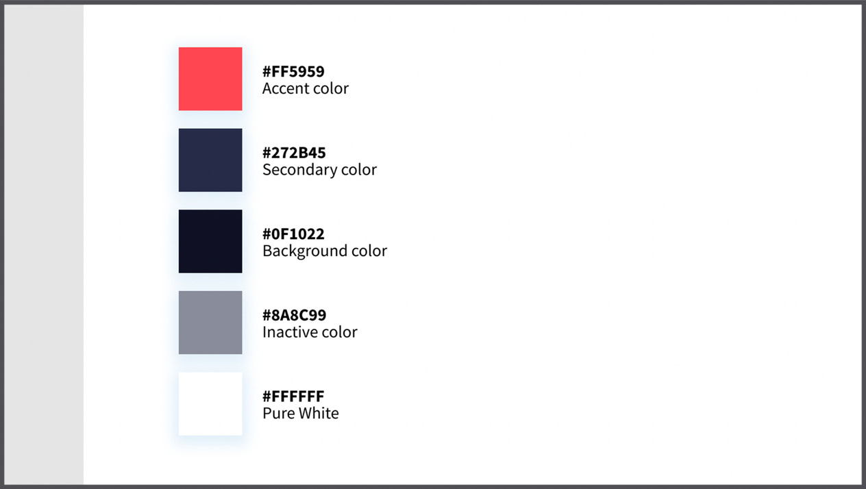 Figure 5.23 – The color palette with drop shadow  