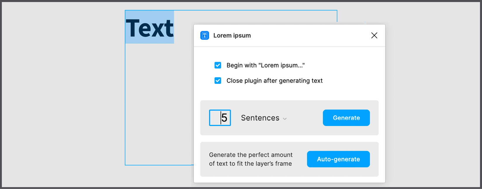 Figure 12.14 – Setting up the Lorem ipsum plugin 