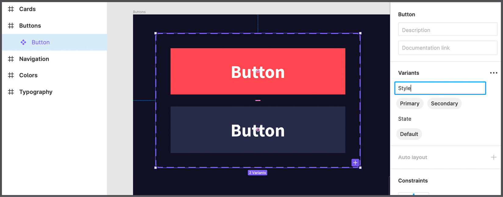 Figure 7.35 – Renaming our variants 