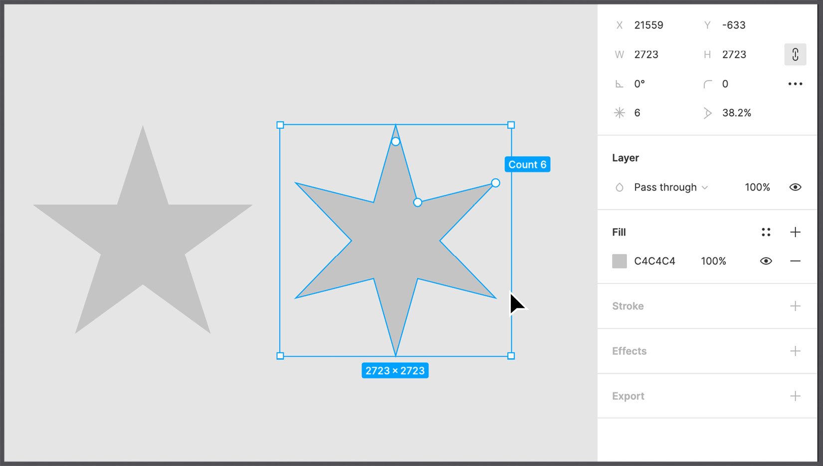 Figure 4.2 – Editing a star 