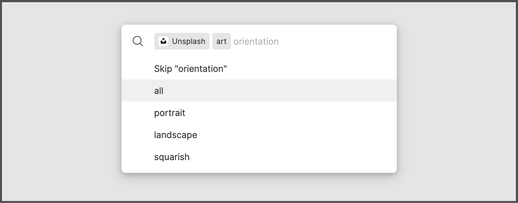 Figure 12.16 – Using the Unsplash plugin with parameters 