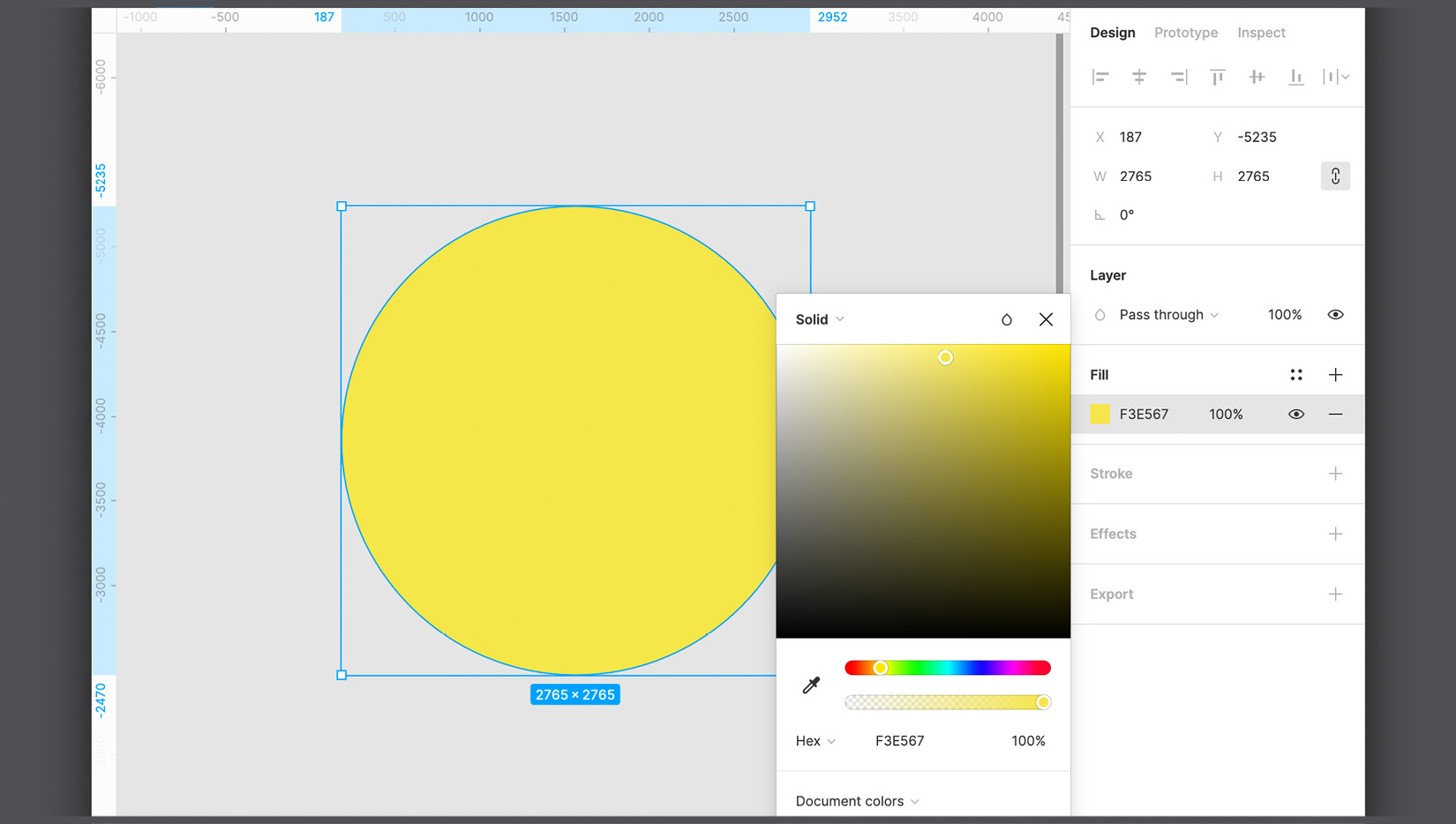 Figure 4.5 – Selecting a color 
