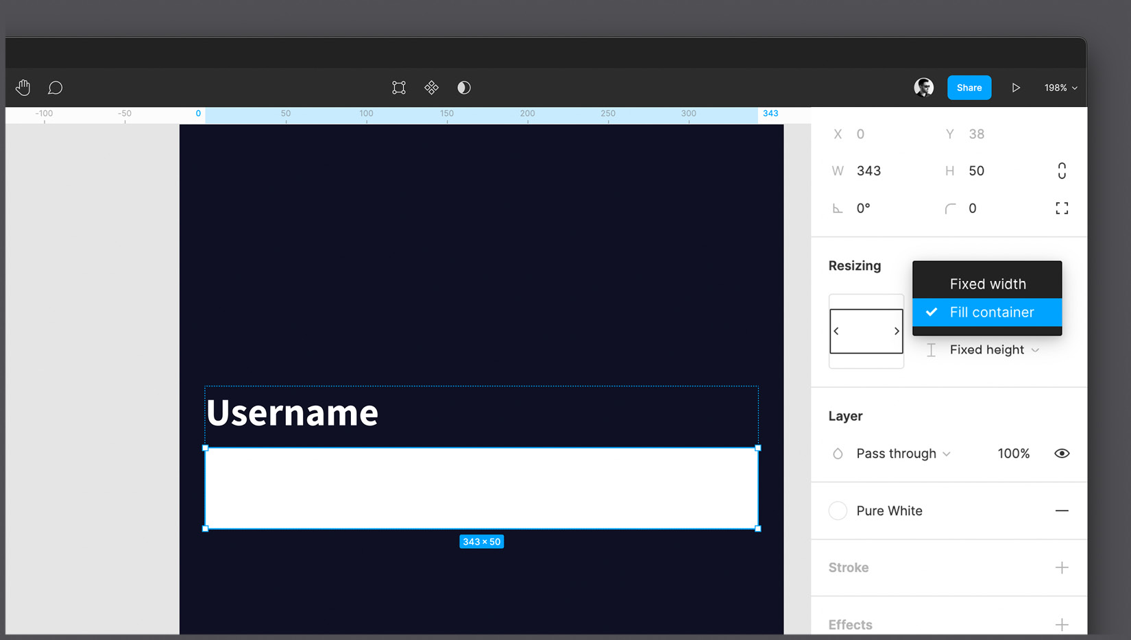 Figure 6.29 – Applying Fill container to the child elements 