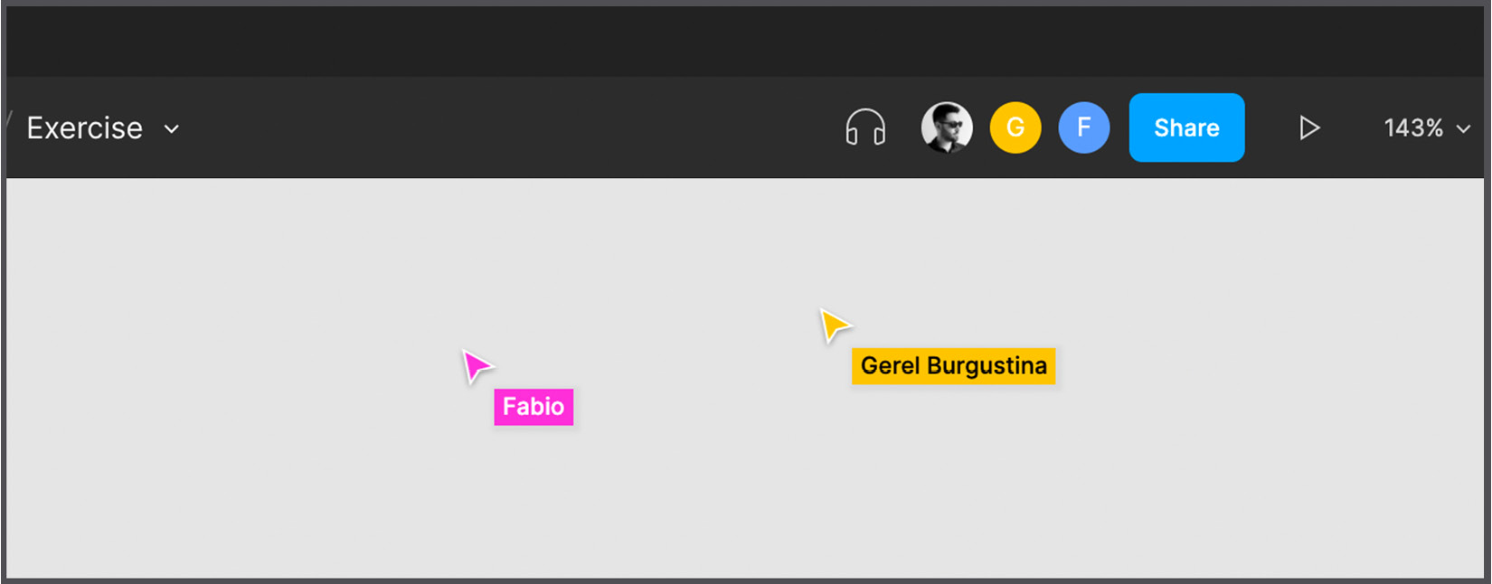 Figure 7.39 – Multiplayer mode and the top bar with active editors/viewers 