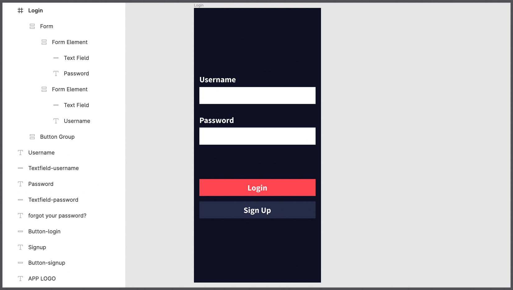 Figure 6.30 – The resulting Login view 